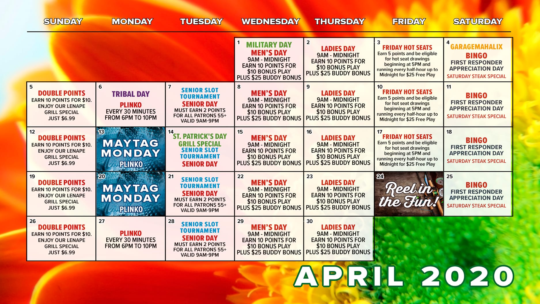 Rivers Casino April Promotions