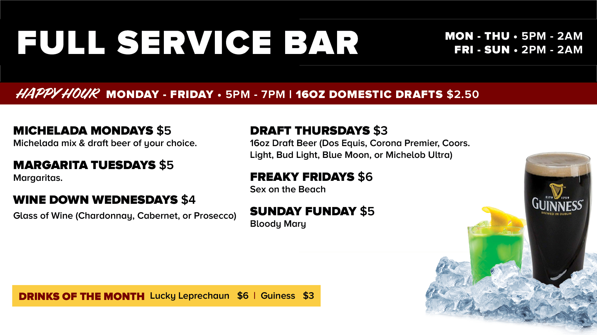 March Drink Specials